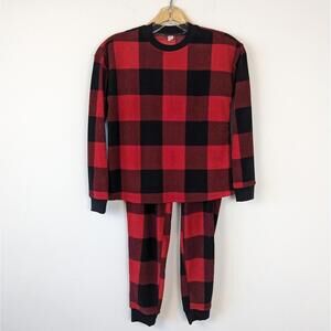 Joe Fresh Classic Red Black Buffalo Plaid Pajama Set Size XS